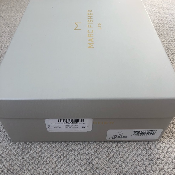 Marc Fisher Block Heel Sandal Karlee Suede Pink - Picture 14 of 14